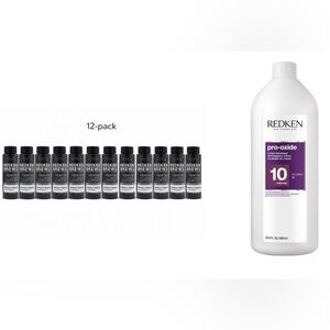 12x Redken Brews w/ 10 vol developer Color Camo Gray Camouflage - Medium Natural